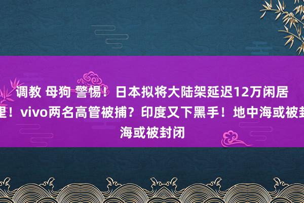 调教 母狗 警惕！日本拟将大陆架延迟12万闲居公里！vivo两名高管被捕？印度又下黑手！地中海或被封闭